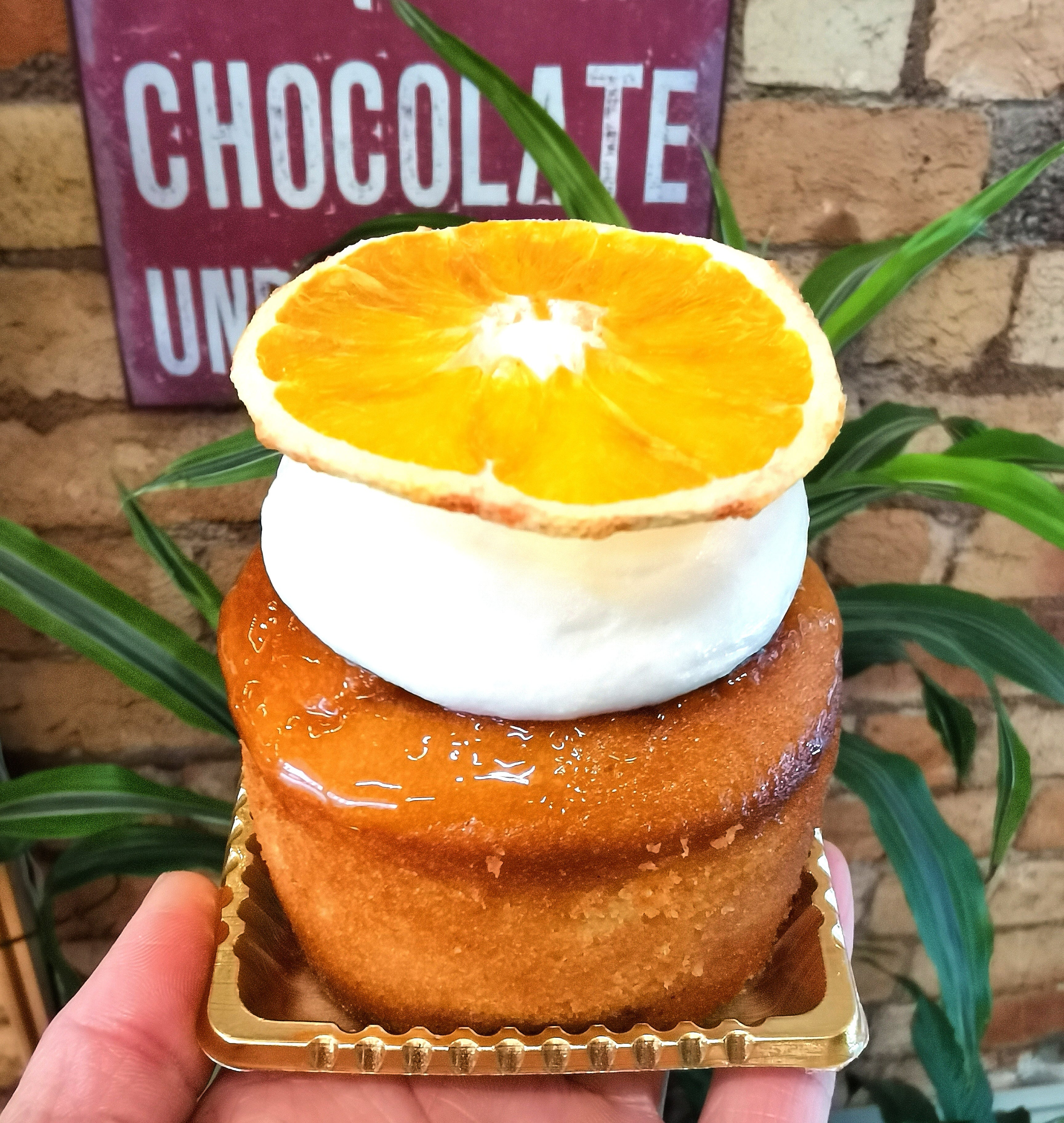 Orange & Almond with crème fraiche